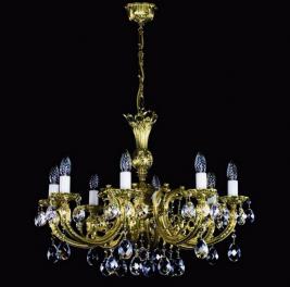 Люстра Art Glass ANASTASIA VIII. BRASS ANTIQUE CE - 8006