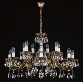 Люстра Art Glass VIKTORIE BRASS ANTIQUE CE