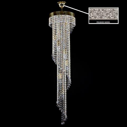 Люстра Art Glass SPIRAL 300x1200 BALLS NICKEL CE