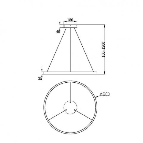 Подвесной светильник Maytoni Rim  MOD058PL-L42BK