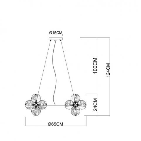 Светильник подвесной Arte Lamp Etereo A5261LM-15GO