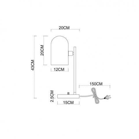 Настольный светильник Arte Lamp Cassel A5454LT-1PB