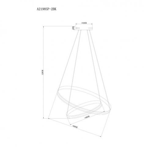 Светильник подвесной Arte Lamp Meridiana A2198SP-2BK