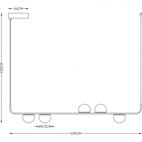 Светильник подвесной Arte Lamp Poplar A2174SP-5BK