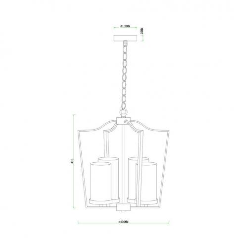 Светильник подвесной Arte Lamp Nuvola A7017SP-4BK