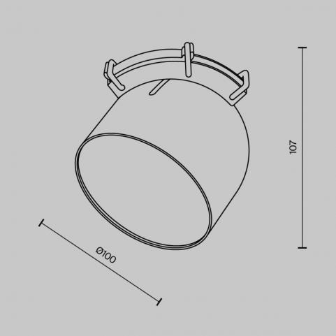 Трековый светильник Maytoni Cup 4000K TR124B-12W4K-B