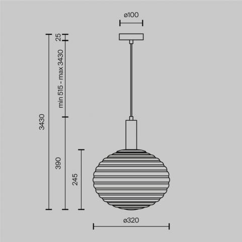 Подвесной светильник Maytoni Reels  MOD268PL-01G