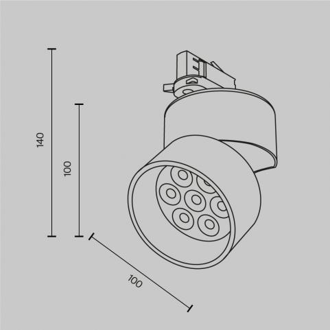 Трековый светильник Maytoni Technical Trinity  2700K Alfa TR199-3-15W2.7K-M-W