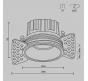 Точечный светильник Maytoni Technical Downlight 4000K Round DL058-7W4K-TRS-W